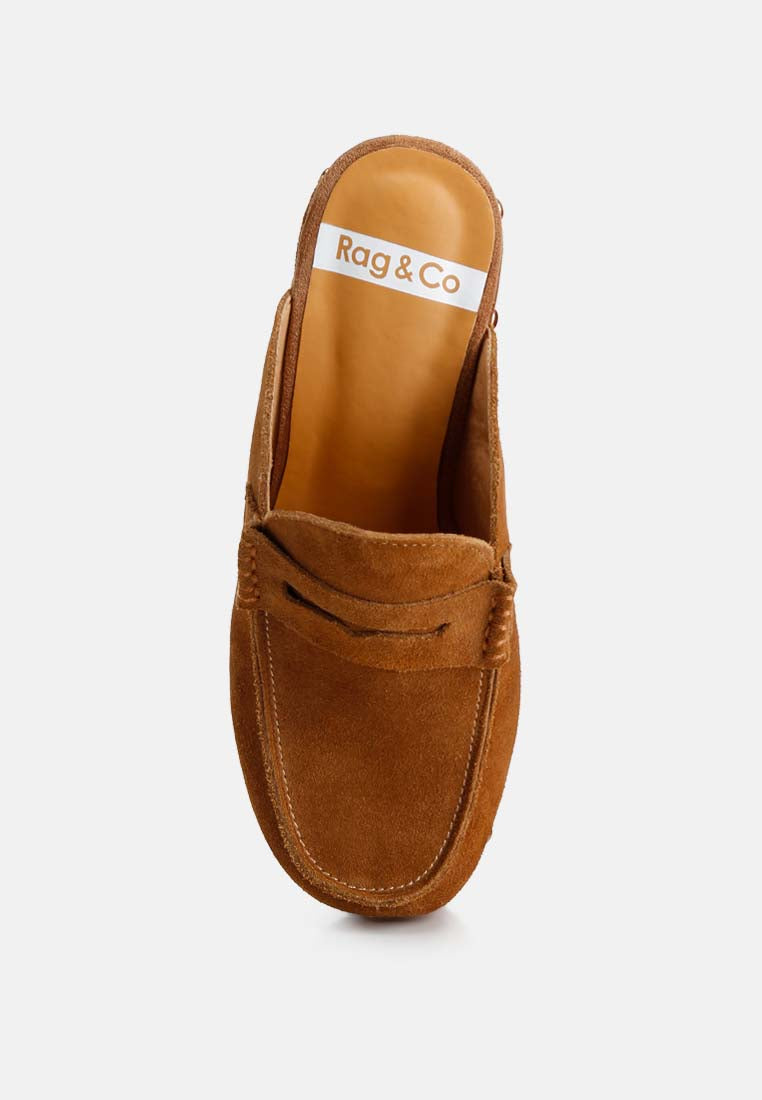 Riley Genuine Suede Platform Clogs - Glamourous Grace