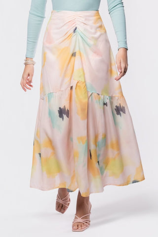 Rina Skirt (Peach Green)