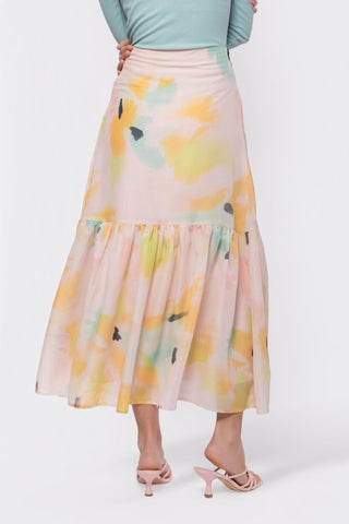 Rina Skirt (Peach Green)