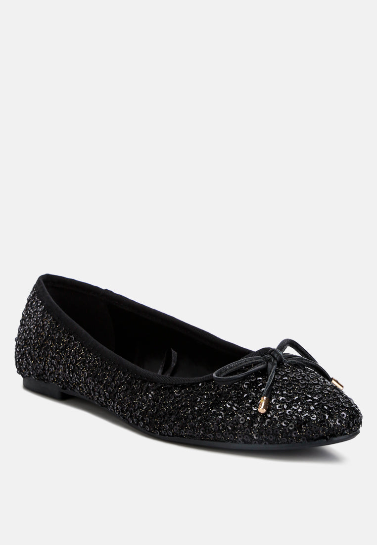 Ringo Sequin Embellished Ballet Flats - Glamourous Grace