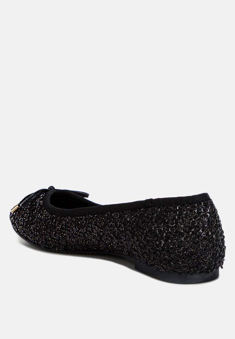 Ringo Sequin Embellished Ballet Flats - Glamourous Grace