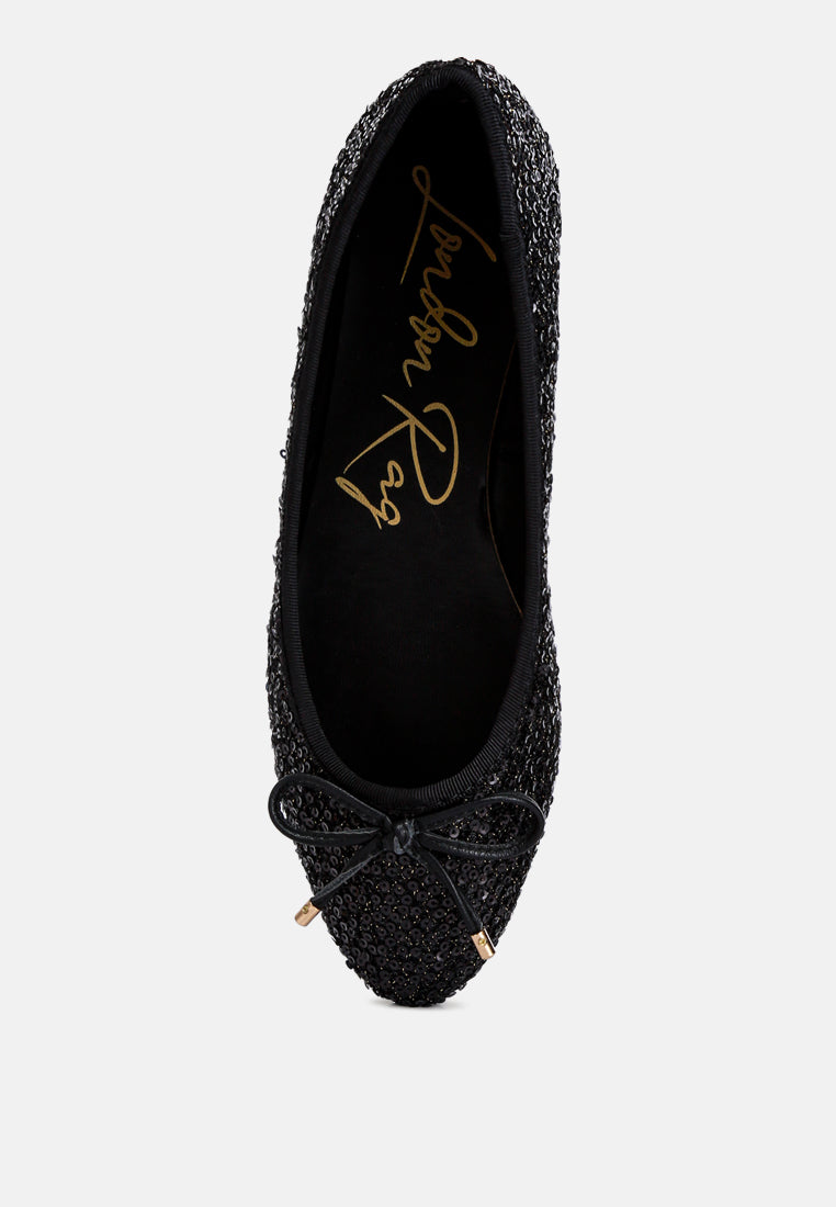 Ringo Sequin Embellished Ballet Flats - Glamourous Grace