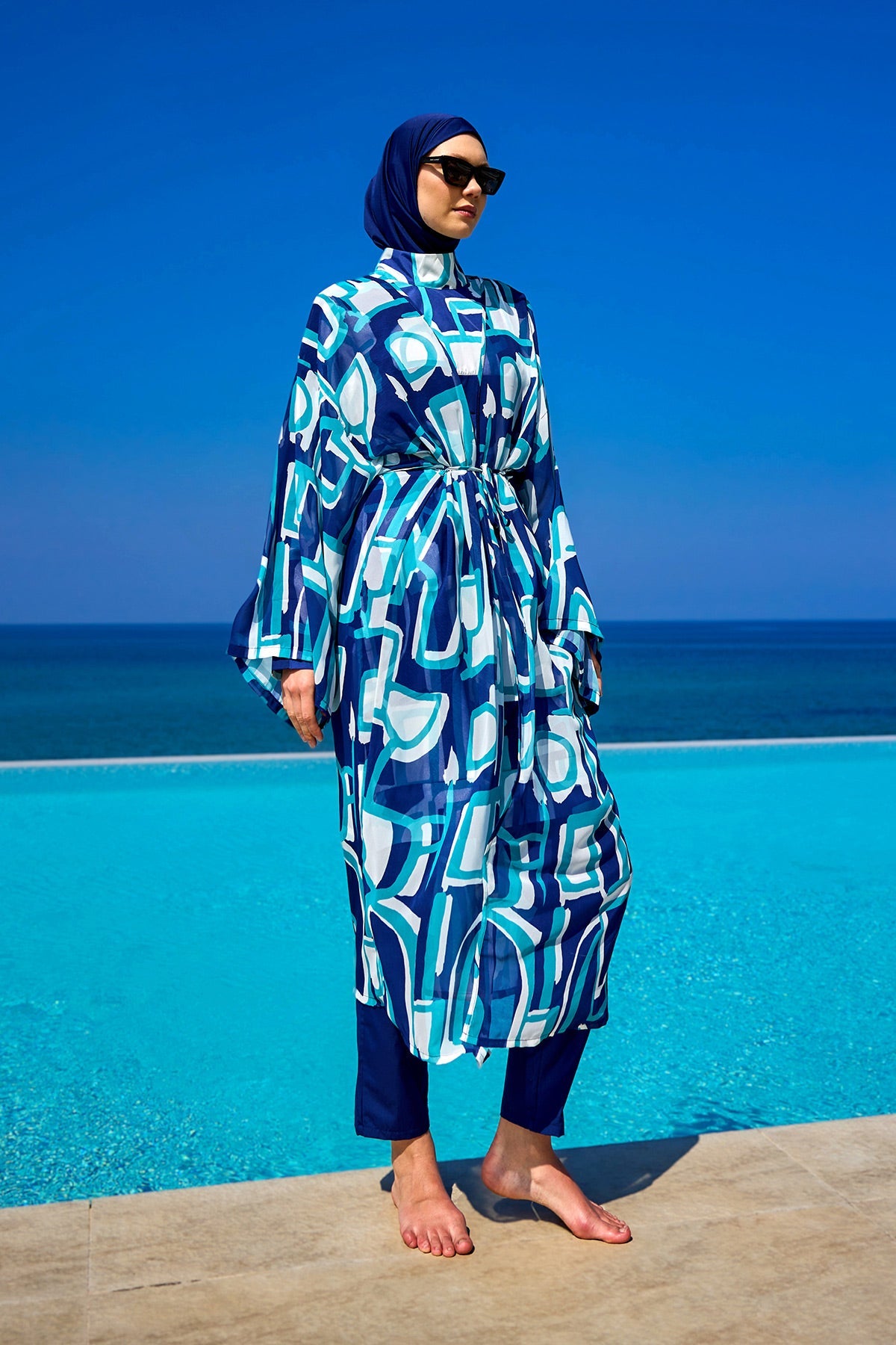 Rivamera Ocean-Inspired Beach Kimono - RP2513 - Glamourous Grace
