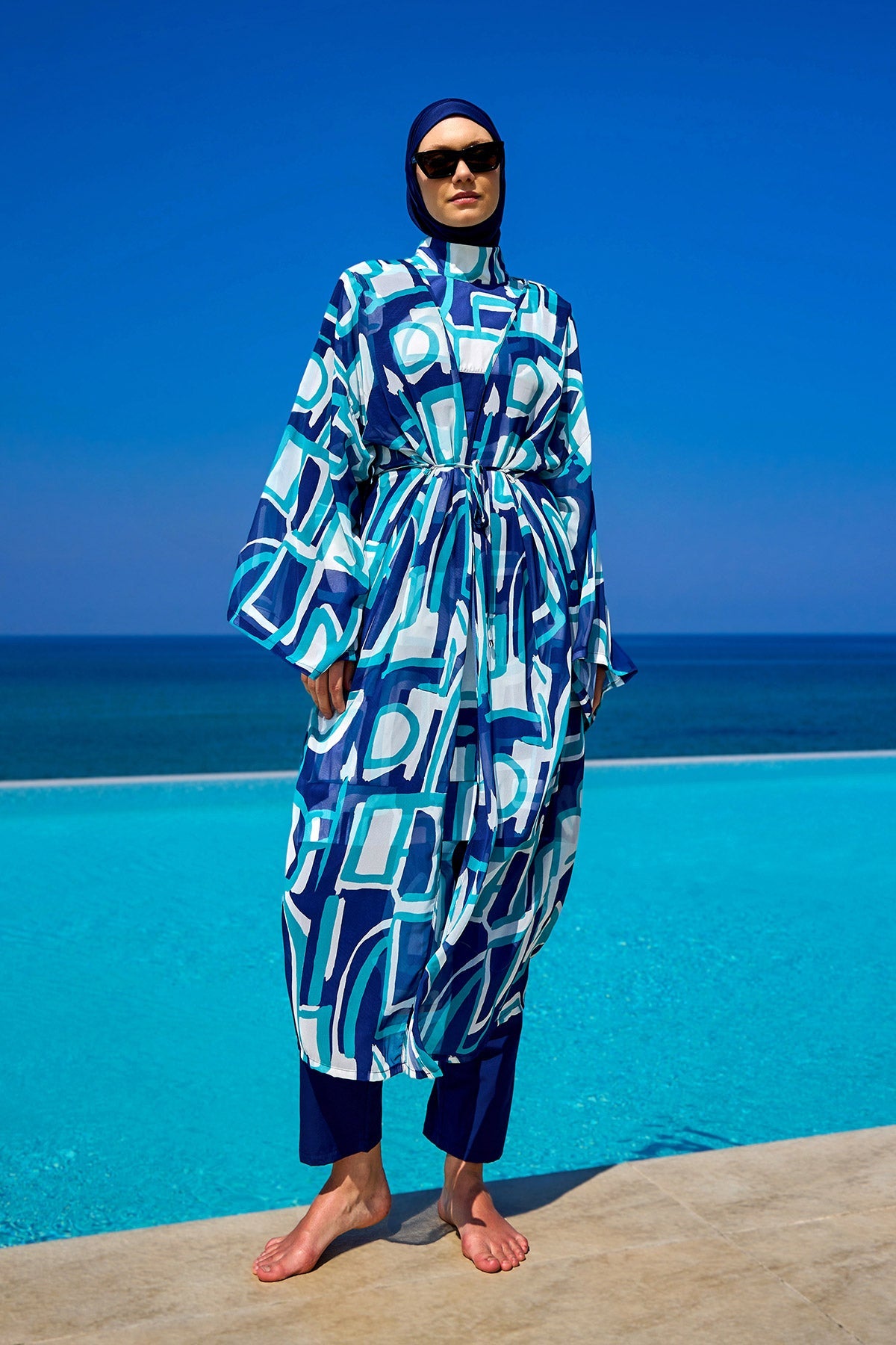 Rivamera Ocean-Inspired Beach Kimono - RP2513 - Glamourous Grace