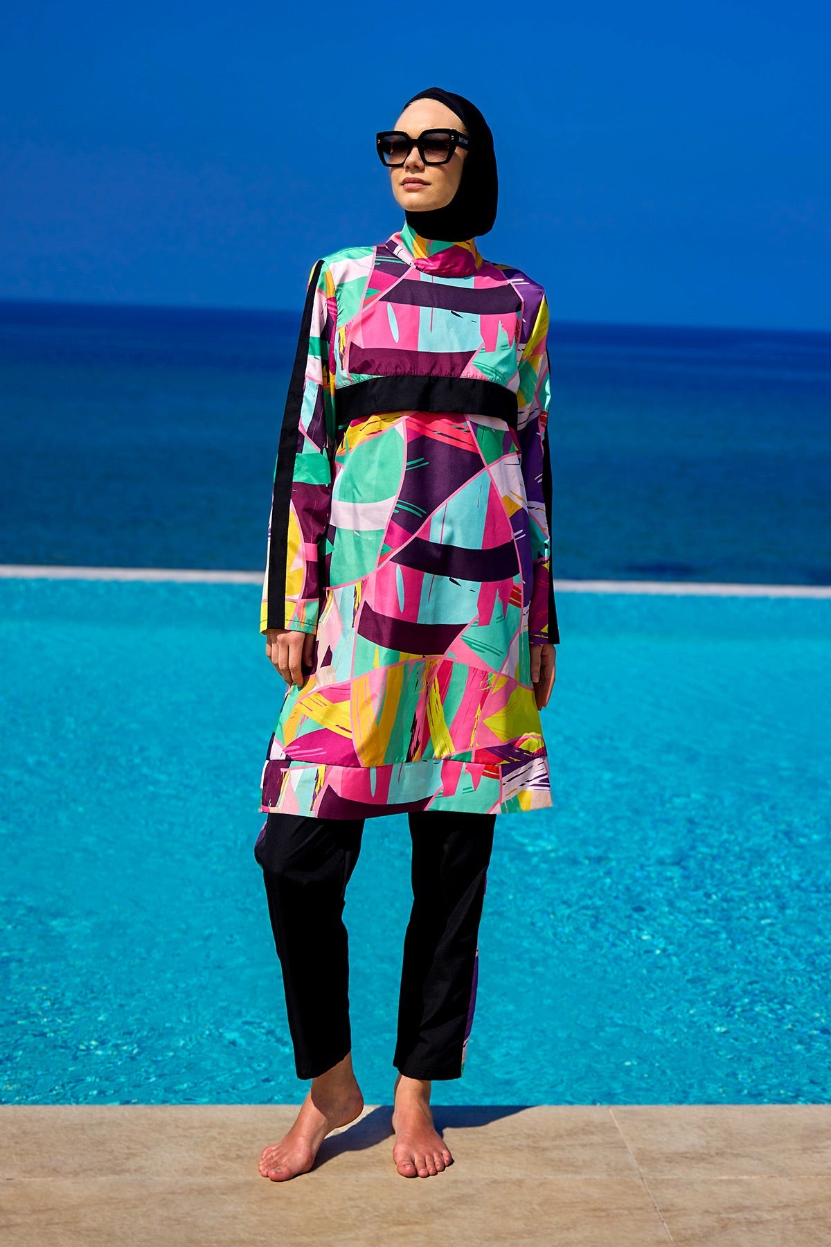 Rivamera Black Full Coverage Burkini Set for R2511 - Glamourous Grace