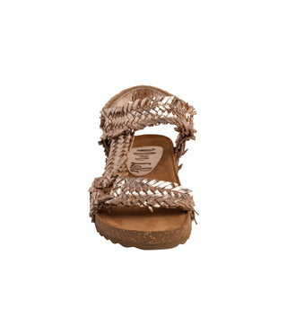 River Dance Woven Sandal in Champagne - Glamourous Grace