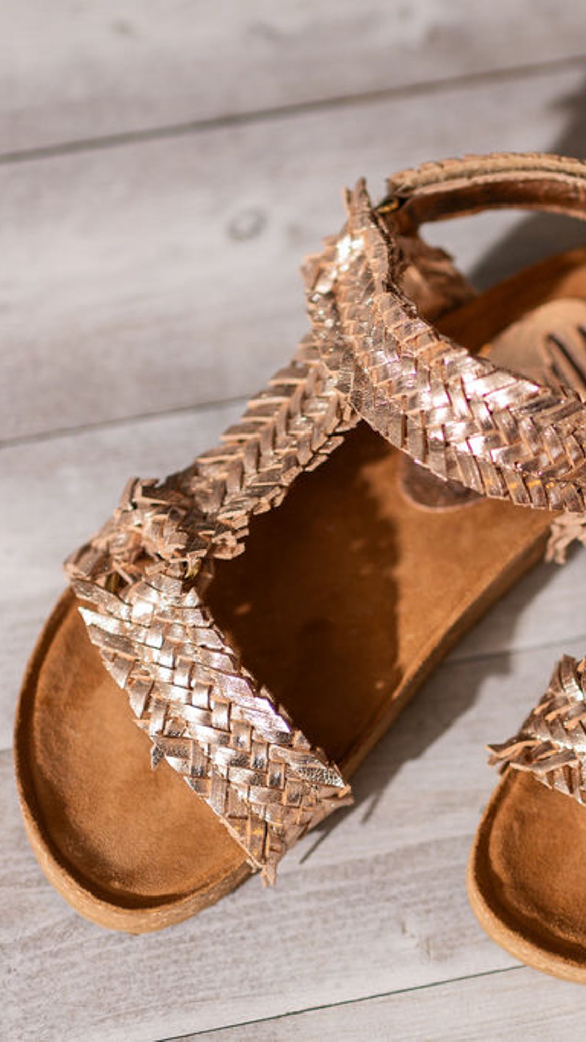 River Dance Woven Sandal in Champagne - Glamourous Grace