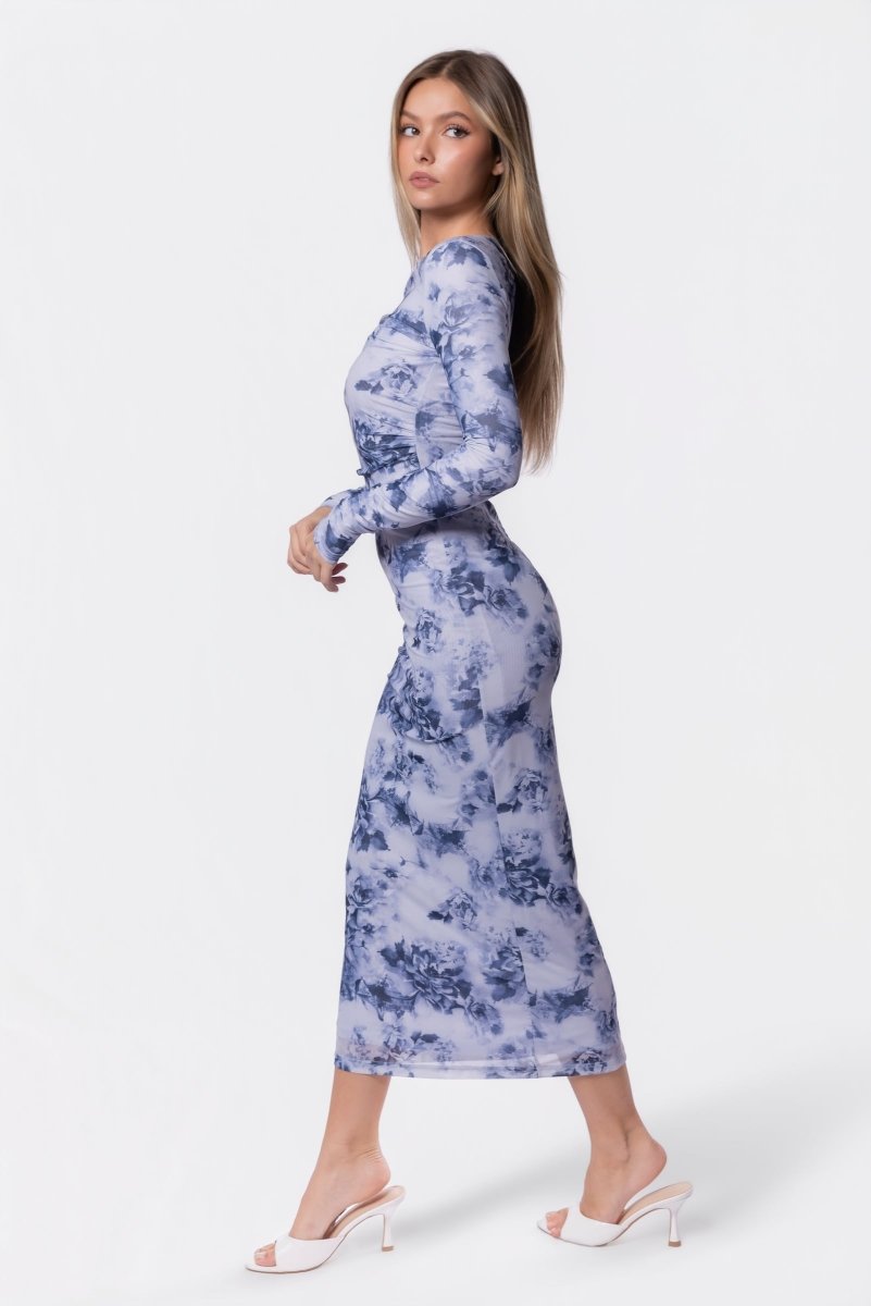 Romina Dress (White/Grey) - Glamourous Grace
