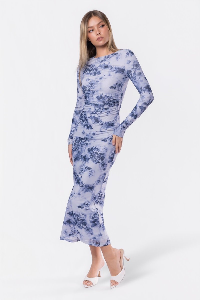 Romina Dress (White/Grey) - Glamourous Grace