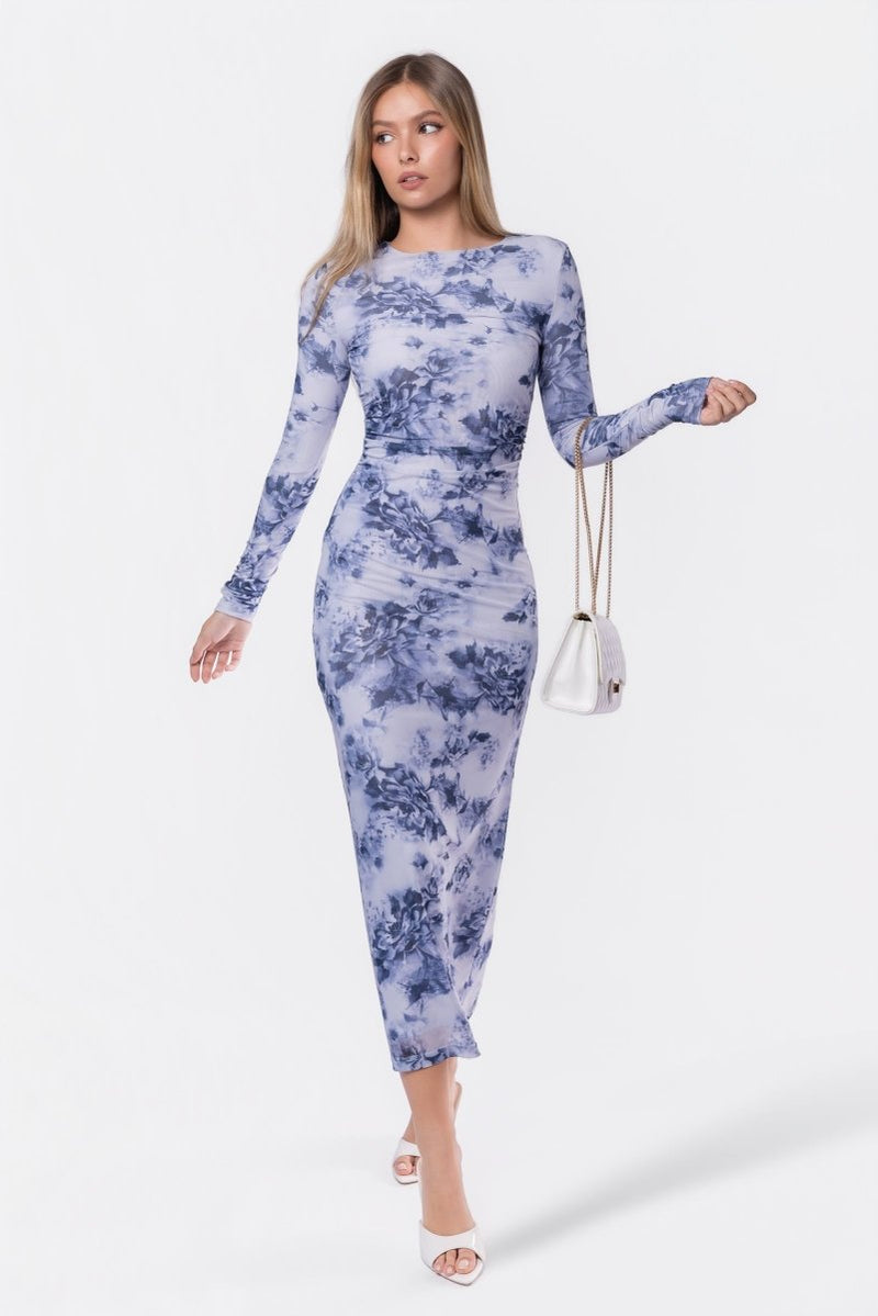 Romina Dress (White/Grey) - Glamourous Grace