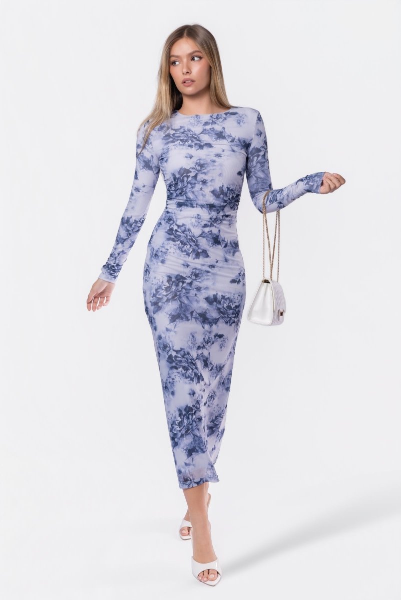 Romina Dress (White/Grey) - Glamourous Grace
