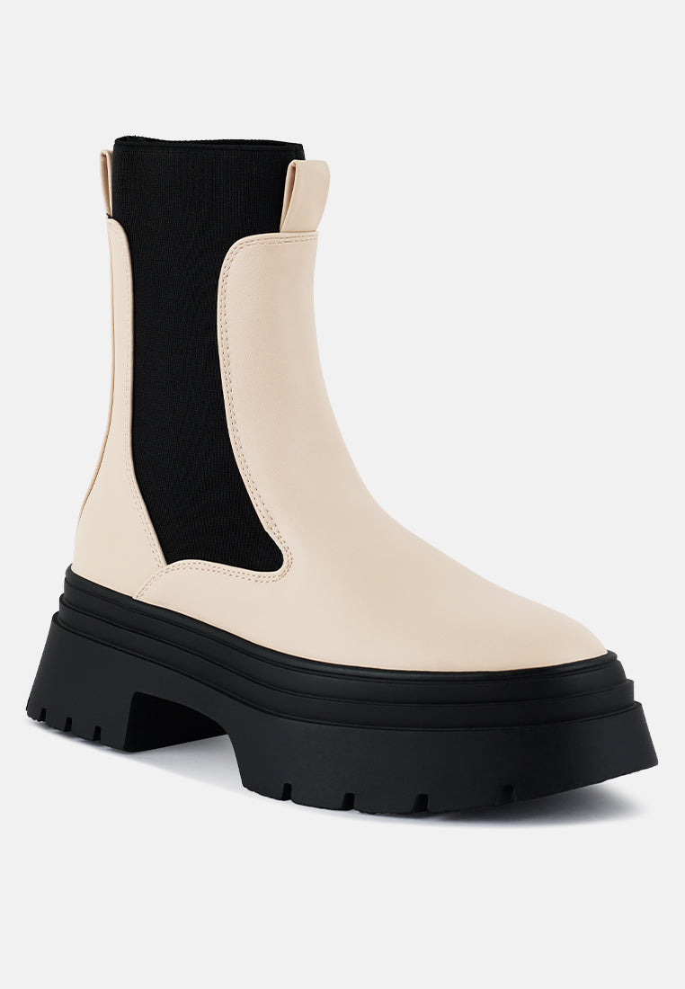 Ronin High Top Chunky Chelsea Boots - Glamourous Grace
