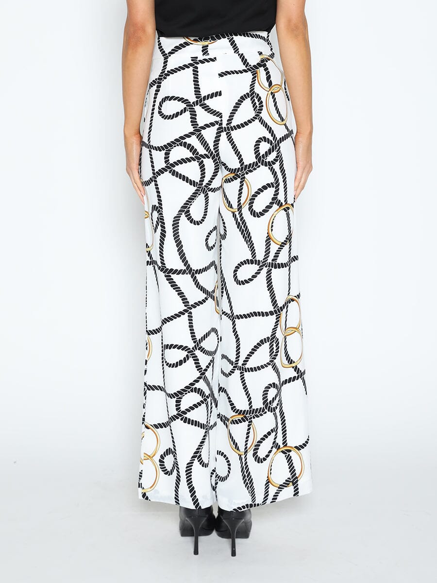 Rope and Ring Print Wide Pants - Glamourous Grace