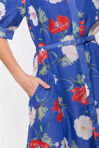 Rosalie Dress (Blue Flower)