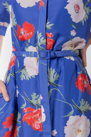 Rosalie Dress (Blue Flower)