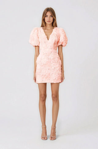 Rosella 3D Mini Dress – Pink - Glamourous Grace
