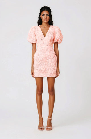Rosella 3D Mini Dress – Pink - Glamourous Grace