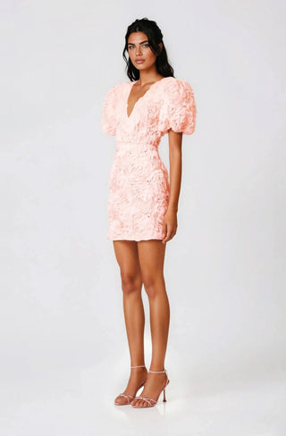 Rosella 3D Mini Dress – Pink - Glamourous Grace