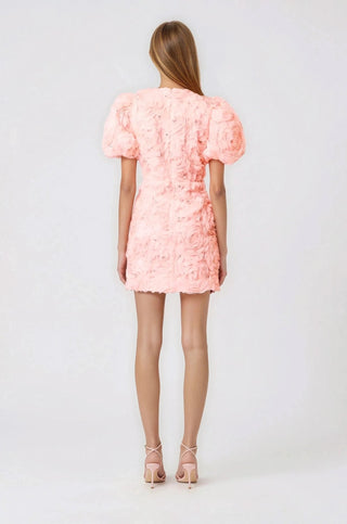 Rosella 3D Mini Dress – Pink - Glamourous Grace