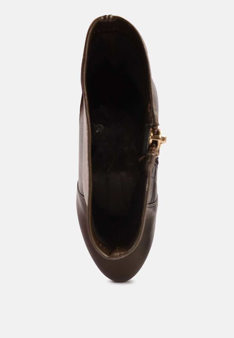 Rossetti Stretch Pu High Heel Ankle Boots - Glamourous Grace