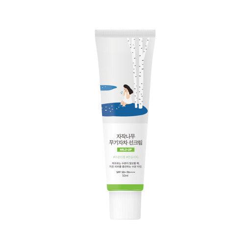 Round Lab Birch Moisturizing Mild-Up Sunscreen 50ml (SPF 50+ PA++++) - Glamourous Grace