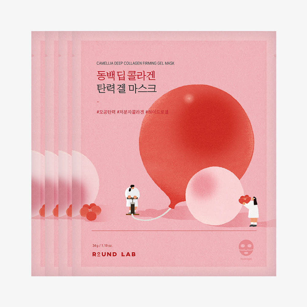 Round Lab Camellia Deep Collagen Firming Gel Mask Sheet 34g X 4ea - Glamourous Grace