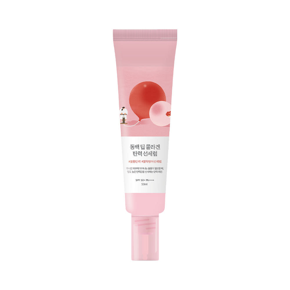 Round Lab Camellia Deep Collagen Firming Sun Serum 50ml (SPF 50+ PA++++) - Glamourous Grace