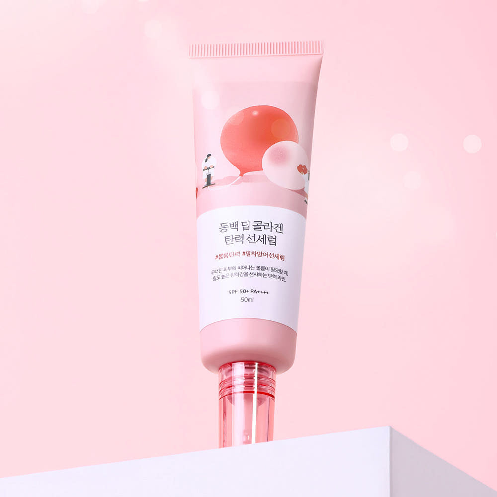 Round Lab Camellia Deep Collagen Firming Sun Serum 50ml (SPF 50+ PA++++) - Glamourous Grace
