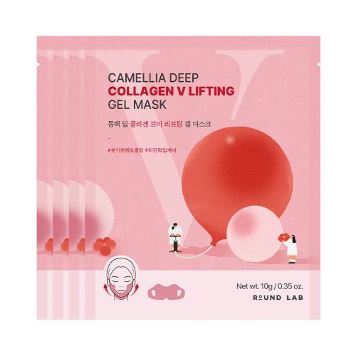 Round Lab Camellia Deep Collagen V Lifting Gel Mask 10g X 4ea - Glamourous Grace