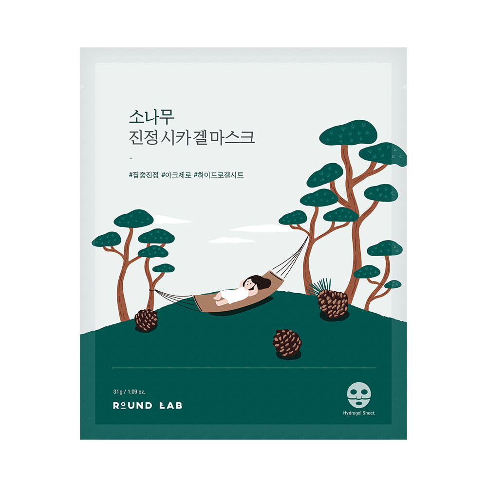 Round Lab Pine Calming Cica Gel Mask 31g x 5ea - Glamourous Grace