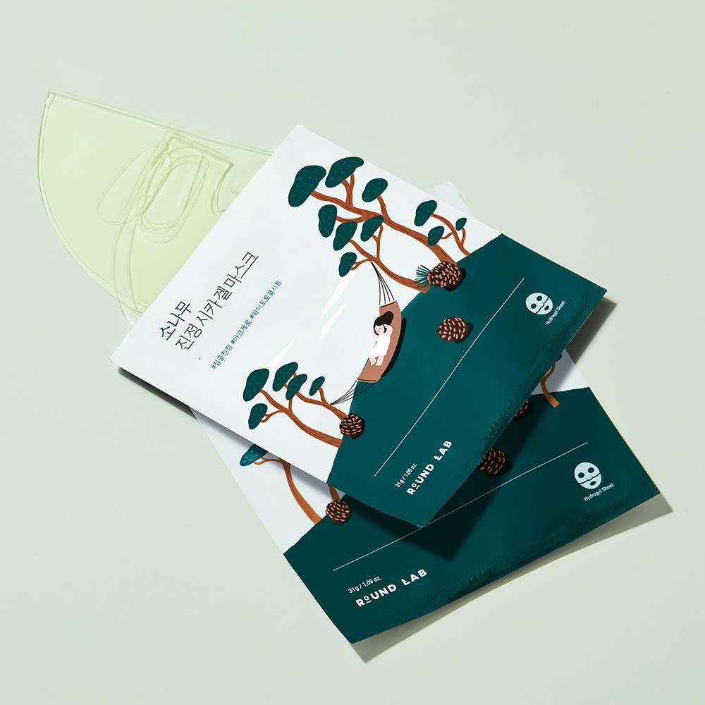 Round Lab Pine Calming Cica Gel Mask 31g x 5ea - Glamourous Grace