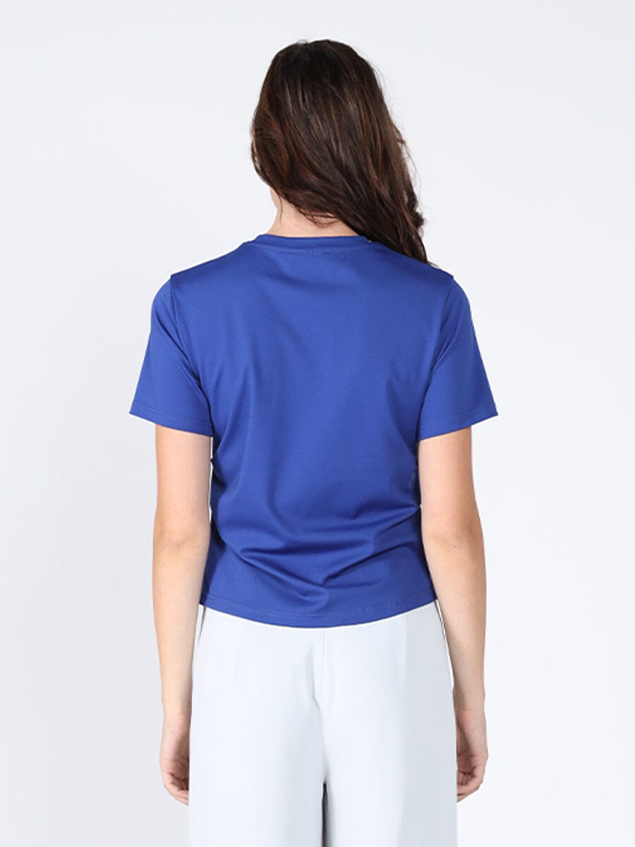Round Neck Lace & Pocket T-Shirt - Glamourous Grace