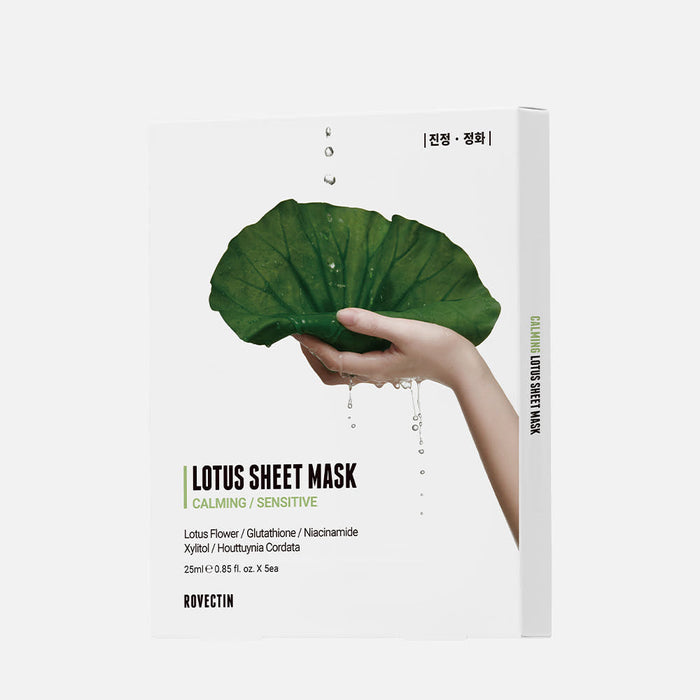 ROVECTIN Lotus Water Calming Sheet Mask 25ml X 10ea - Glamourous Grace