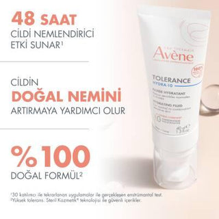 Avene Tolerance Hydra-10 Hydrating Fluid for Sensitive Skin - Gentle Moisturizer for All Ages - Glamourous Grace