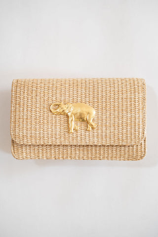 Ruby Straw Clutch - Glamourous Grace
