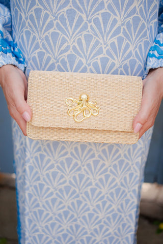 Ruby Straw Clutch - Glamourous Grace