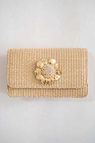Ruby Straw Clutch - Glamourous Grace