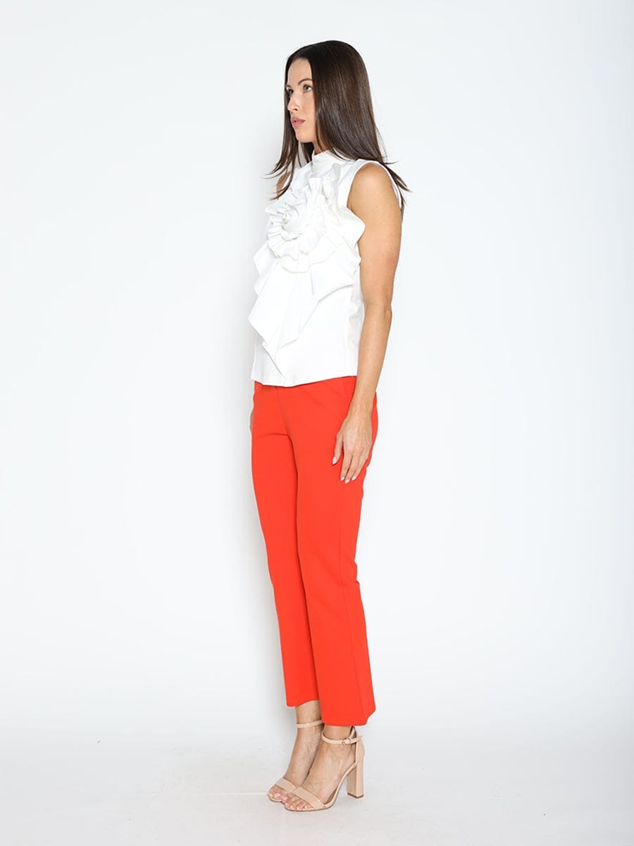 Ruffle Flower Detail Tank Top - Glamourous Grace