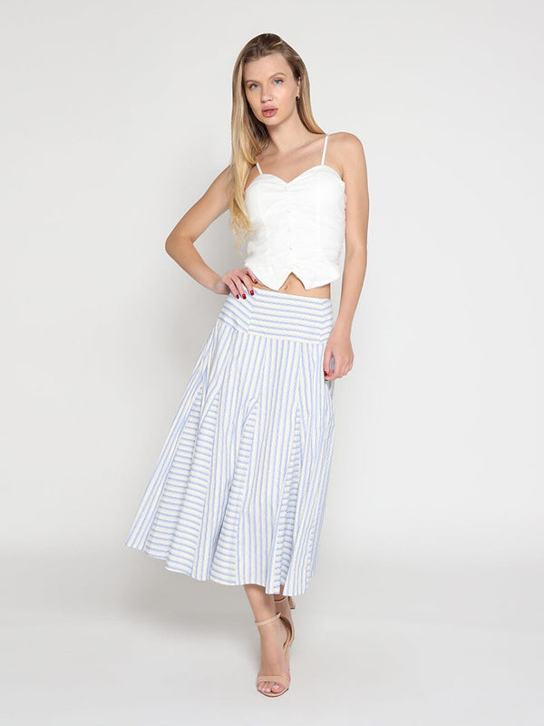 Ruffled Detail Mesh Fabric Top with Straps - Glamourous Grace
