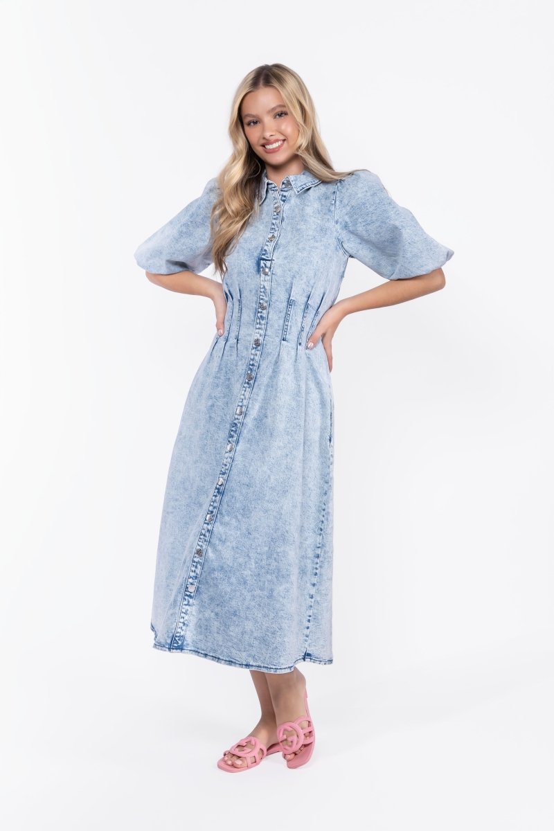 Ruth Dress (Blue) - Glamourous Grace