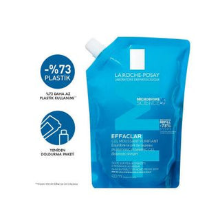 La Roche Posay Effaclar Gel 400ml Refill - Gentle Facial Cleansing for Acne-Prone Skin - Glamourous Grace