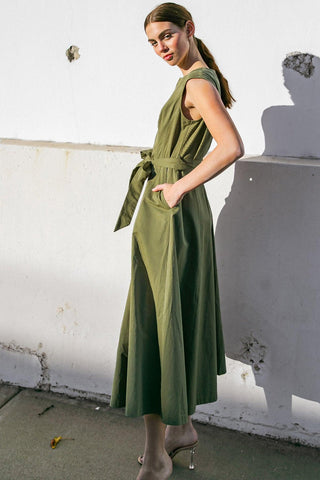 DELICATE DREAMS WOVEN MIDI DRESS - Glamourous Grace