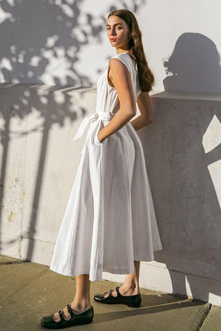 DELICATE DREAMS WOVEN MIDI DRESS - Glamourous Grace