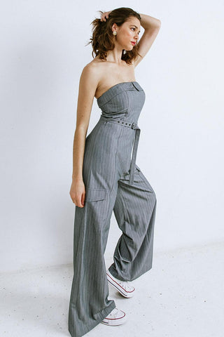 WISHFUL THINKING WOVEN JUMPSUIT - Glamourous Grace