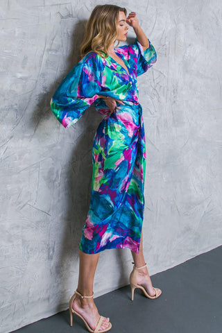 ON THE HORIZON WOVEN SATIN MIDI DRESS - Glamourous Grace