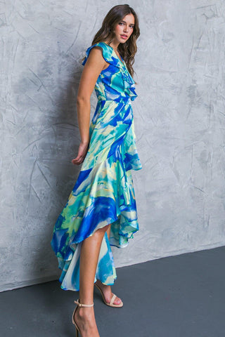 LA BEBE WOVEN SATIN MAXI DRESS - Glamourous Grace
