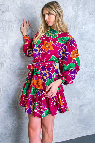 ELEVATED ATTITUDE WOVEN MINI DRESS - Glamourous Grace