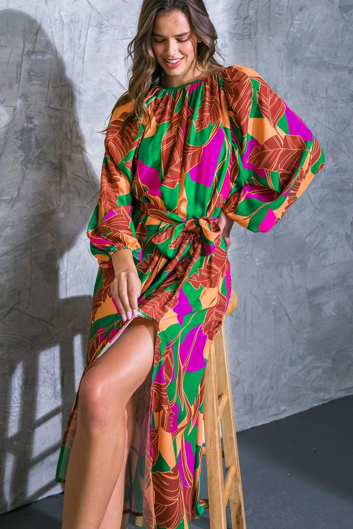 CUE THE CHIC WOVEN MIDI DRESS - Glamourous Grace