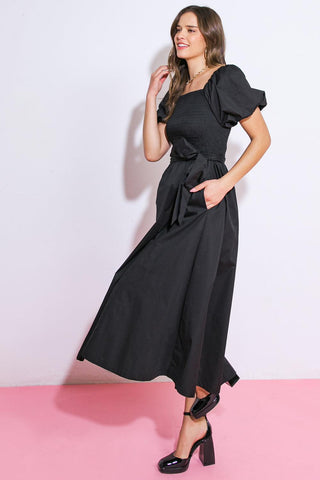 A PEACEFUL PLACE WOVEN MIDI DRESS - Glamourous Grace
