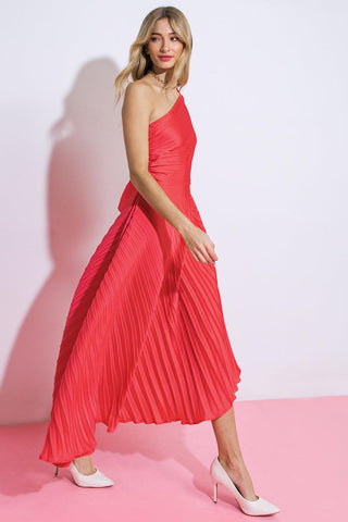 WRITE THIS DOWN WOVEN MIDI DRESS - Glamourous Grace